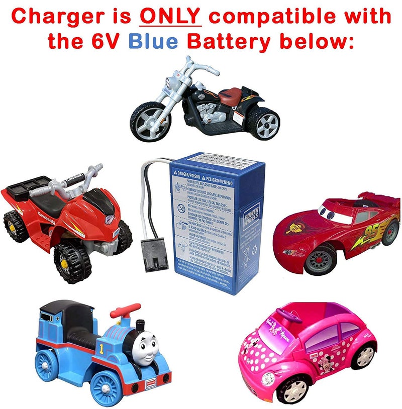 SafeAMP Replacement 6-Volt UL Listed Charger for Fisher-Price Power Wheels Toddler Blue Battery Models 00801-1230 - 00801-1457 - 00801-1868 - 00801-1900 - 00801-0336 - Image 5